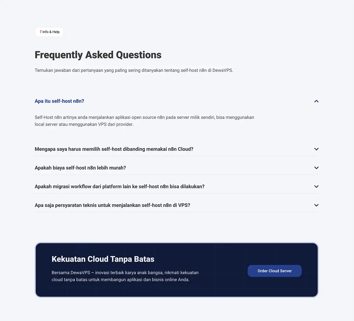 DewaVPS · Self Host n8n - FAQ
